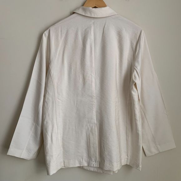 A New Day Women's Essential Blazer Cream White Medium - Picture 4 of 13